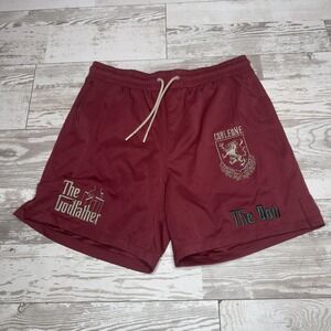 Shoe Palace X The Godfather Sweat Shorts Mens Medium Red Corleone The Don Movie